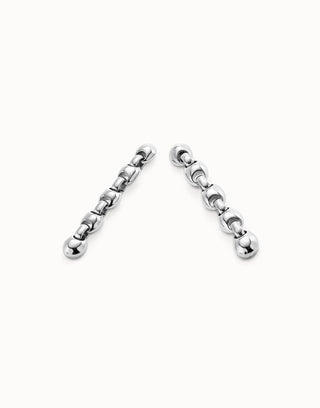 Uno De 50 Drop earrings with bead shaped links Silver - Boutique Bella BellaUno de 50 - Earrings
