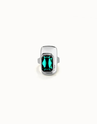 Uno De 50 Ring with green crystal Silver - Boutique Bella BellaUno De 50 - Ring