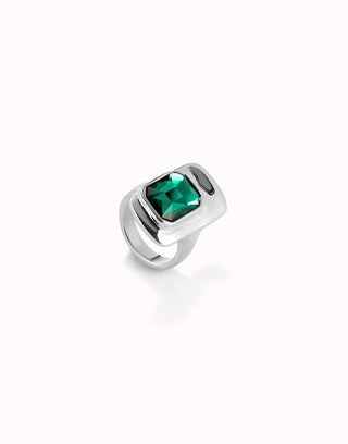 Uno De 50 Ring with green crystal Silver - Boutique Bella BellaUno De 50 - Ring