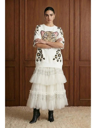 Untamed Leopard Embellished Graphic Tee - Boutique Bella BellaT-Shirt