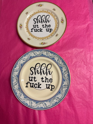 Upcycled Funny Quote Plates - Boutique Bella BellaPlate