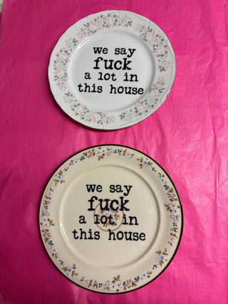 Upcycled Funny Quote Plates - Boutique Bella BellaPlate