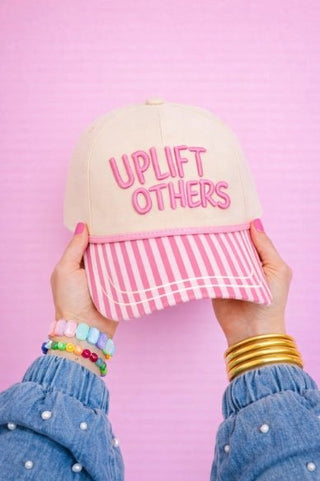"Uplift Others" On Tan Cap with Patch Work - Boutique Bella BellaHats