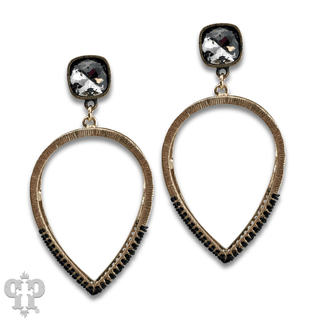 Upside down teardrop earring, Austrian crystal - LC - Boutique Bella BellaEarrings