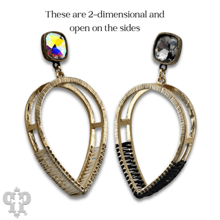 Upside down teardrop earring, Austrian crystal - LC - Boutique Bella BellaEarrings