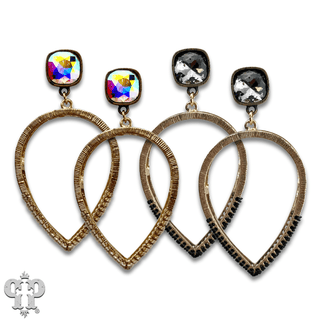 Upside down teardrop earring, Austrian crystal - LC - Boutique Bella BellaEarrings