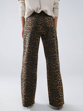 Urban Leisure Leopard print Straight - leg jeans - Boutique Bella BellaPANTS