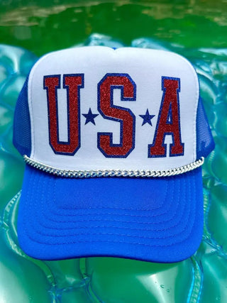 USA Blue Trucker Hat - Boutique Bella Bellatrucker hat