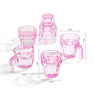 Cactus Stackable Glasses Stacktus Gifts Set Of 6 10 Oz Cactus Shape Glasses With Handles Valentines