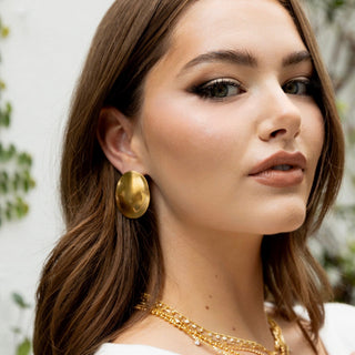 Vanessa Oval Statement Earring - Boutique Bella BellaEarring
