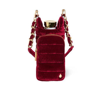 Velvet Hydrobag with Velvet and Gold Chain Strap Wine - Boutique Bella Bellahydrobag