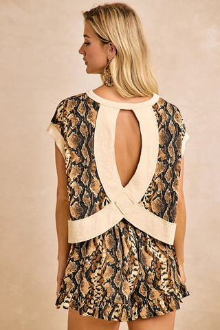 Venom & Vogue Snakeskin Top - Boutique Bella BellaBlouse