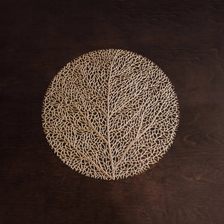 VIDA Coral Round Placemats (Gold) - Boutique Bella BellaPlacemats