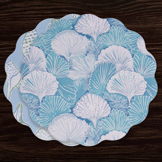 VIDA Shells & Scallops Reversible Round Placemats Set of 4 - Boutique Bella BellaPlacemats