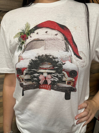 Vintage Christmas Truck Tee - Boutique Bella BellaT-Shirt