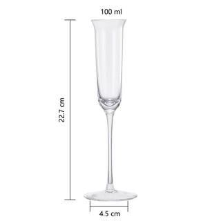 Vintage Crystal Champaign Flute Glasses Set Of 2 Clear Radiance Hand Blown Crystal Champagne Glasses - Boutique Bella Bella
