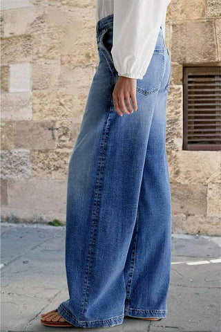 Vintage Embroidered Stretch Straight - Leg Denim Pants - Boutique Bella BellaJeans