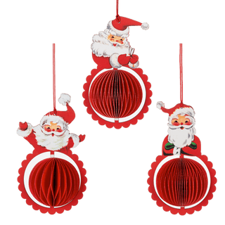 Vintage Santa Ornament 6-piece Pack, Paper Ganz - Boutique Bella BellaChristmas Decor