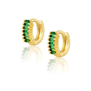 Viola Emerald CZ Huggies - Boutique Bella BellaEarring