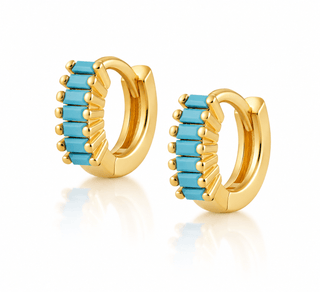 Viola Turquoise Huggie - Boutique Bella BellaEarring