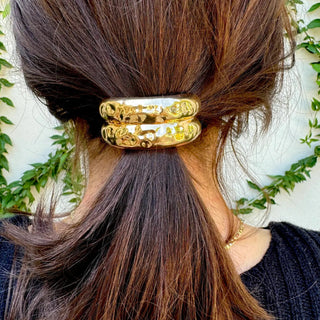 Violet Hair Tie - Gold - Boutique Bella BellaHair Tie