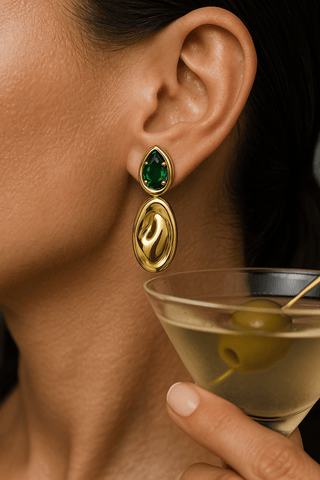 Virginia Emerald Drop Earring - Boutique Bella BellaEarrings