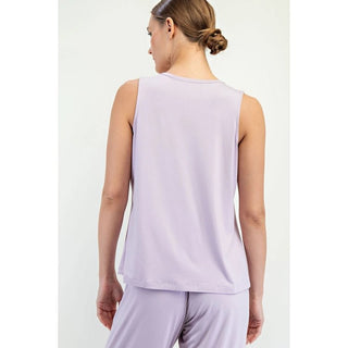 Viscose Lavender Tank - Boutique Bella BellaTank Top