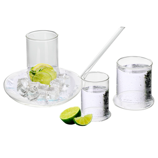 Genie Lamp Stackable Water Carafe Glasses Set 1000 Ml Glass Pitcher With 2 7OZ Glass