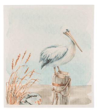 Watercolor Shorebird Reusable Dish Cloth - Boutique Bella BellaSwedish Dish towel