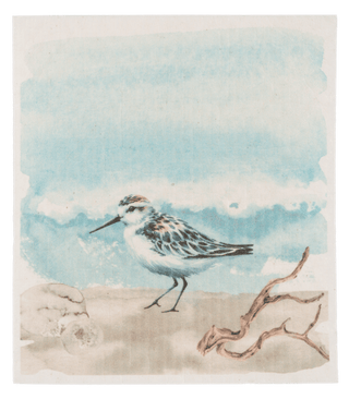 Watercolor Shorebird Reusable Dish Cloth - Boutique Bella BellaSwedish Dish towel