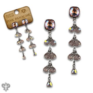 Waterfall bead earring with Austrian crystal - Boutique Bella BellaEarrings