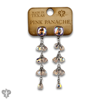 Waterfall bead earring with Austrian crystal - Boutique Bella BellaEarrings