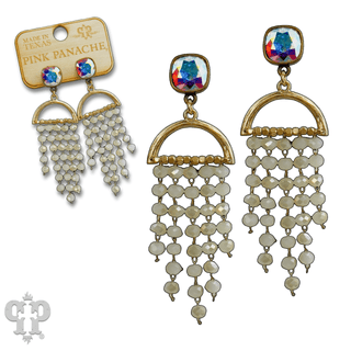 Waterfall beaded earring with Austrian crystal - Boutique Bella BellaEarrings