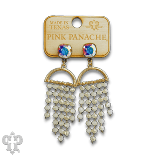 Waterfall beaded earring with Austrian crystal - Boutique Bella BellaEarrings