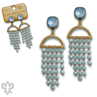 Waterfall beaded earring with Austrian crystal - Boutique Bella BellaEarrings