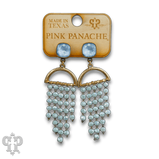 Waterfall beaded earring with Austrian crystal - Boutique Bella BellaEarrings