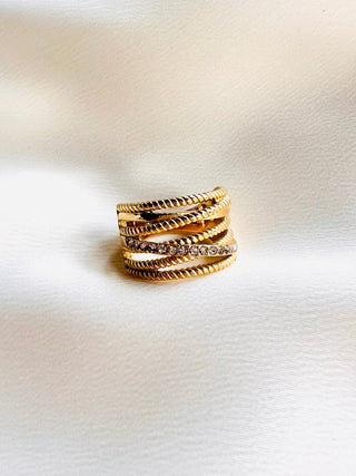 Waterproof Luxe Layered Band Ring - Boutique Bella BellaRing