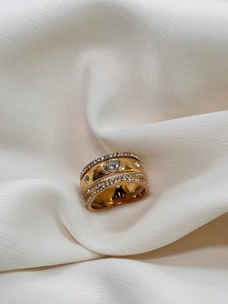 Waterproof Modern Split CZ Band Ring - Boutique Bella BellaRing