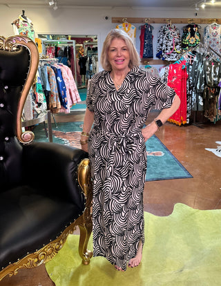 Wave on Wave V - Neck Dress - Boutique Bella BellaDredd