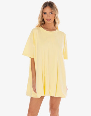 Weekend Bubble Tee Dress - Yellow - Boutique Bella BellaDress