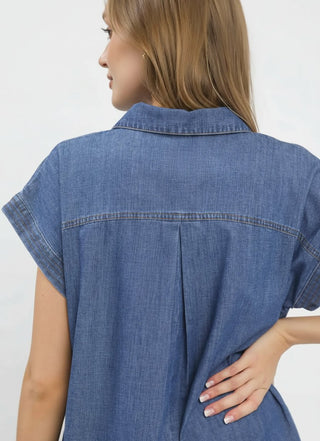 Weekend Wander Denim Midi Dress - Boutique Bella BellaDress