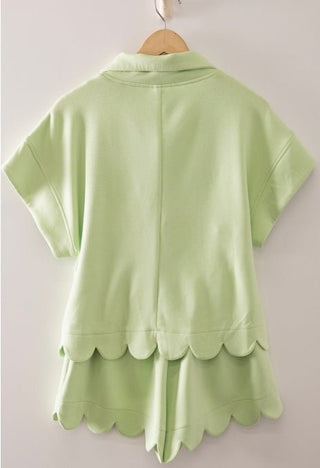 Weekend Warrior Scallop Set - Melon - Boutique Bella BellaSets