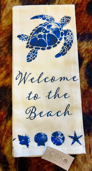 Welcome to the Beach Tea Towel - Boutique Bella BellaTea Towel