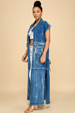 Welcome to the Met Denim Duster - Boutique Bella BellaVest