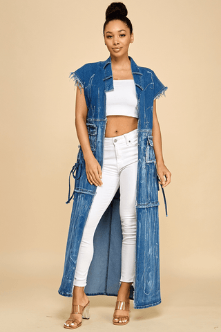 Welcome to the Met Denim Duster - Boutique Bella BellaVest