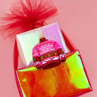 We're Nice Normal Family - Glass Ornament - Boutique Bella BellaOrnamnent