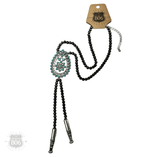 Western bolo style burnished pearl necklace - Boutique Bella BellaNecklaces