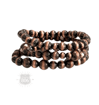 Western burnished bead bracelet set - Boutique Bella BellaBracelets