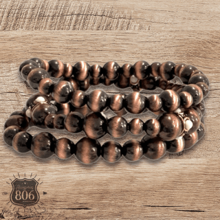 Western burnished bead bracelet set - Boutique Bella BellaBracelets