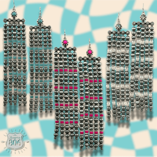 Western burnished pearl bead chandelier earring - Boutique Bella BellaEarrings